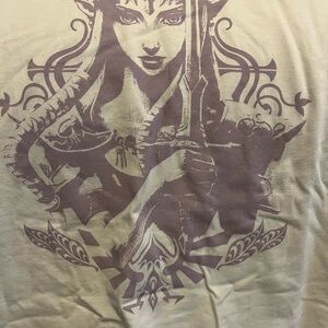 Nintendo White and Purple Graphic Tee